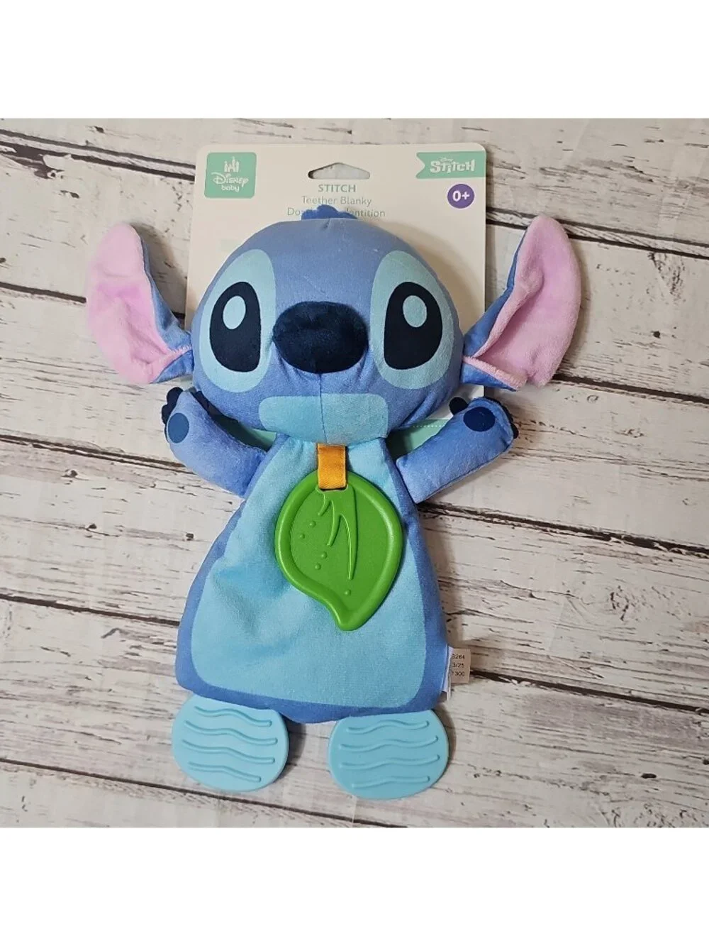 Infant Disney Baby Stitch Teether Plush Sensory Crinkle Teething Toy 0+ NEW